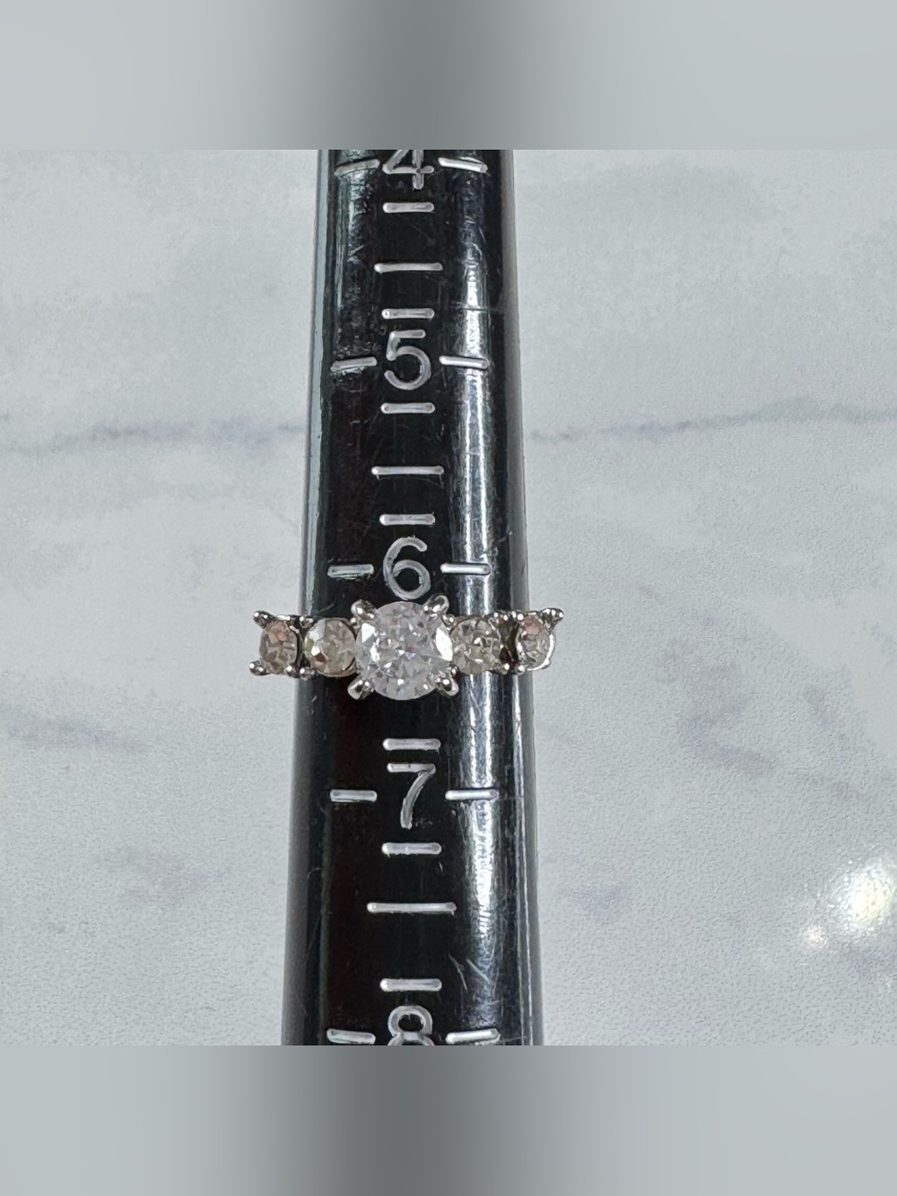 Eternal Promise Five Stone Round Engagement Ring - Size 6
